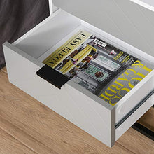 HOMCOM Comodino con 2 Cassetti di Design Base in Metallo, Mobiletto da Salotto, Studio e Camera da Letto