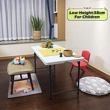 Tavolo da campeggio Mobili portatili leggeri 4ft Tavolo pieghevole w / 3 altezze regolabili per campeggio Picnic Giardino Catering Party Dining BBQ Fair Stall Home Office w / Carry Maniglia indoor & o