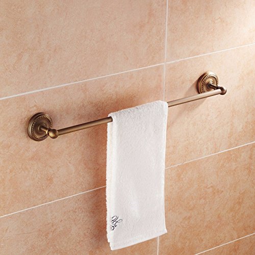MBYW Portasciugamani Moderno Alto carico Portasciugamani Elegante da Bagno Mensola portaoggetti Tutto in Rame, portasciugamani Singolo, Stile Europeo, Installazione Vuota, Retro, 60 cm