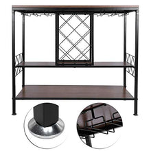 Cikonielf - Cantinetta per vino con 3 ripiani, scaffale per bottiglia, portabottiglie, porta bottiglia, 39,7 x 105 x 88,5 cm