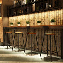 DFREW Sgabelli Bar Retro Presidenza Di Stile Industriale Sgabello Alto Mobili Cucina - Legno Massiccio/Pu Spugna Back (94X46X46Cm) (Stile: 1#),2#
