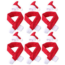 LIOOBO 6 Set Sciarpa Natalizia Sciarpa Rossa Tappo Bottiglia Kit Coperchio Bottiglia Bottiglia per Ristorante Hotel Party