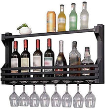 Y DWAYNE Portabottiglie in Ferro da Parete, Portabottiglie da Vino sospeso a soffitto, Mensola - Portabottiglie da Vino a Parete, Portabicchieri da Vino, Decorazione per la casa-100 * 11 * 43cm_Nero