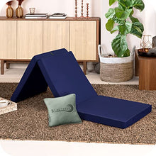 Beautissu Materasso da Campeggio Pieghevole - Materasso Pieghevole Ospiti - Campix 80x195 cm - Soffice Confortevole e Funzionale - Blu - Materasso Traspirante in Microfibra - Lettino da Viaggio