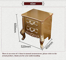 Comodino di Leggero, Gruppo Intagliato Camera da Letto Europea Multifunzione 2 Piccoli Mini armadietti Carico: 400 kg-60x52x45 cm FANJIANI