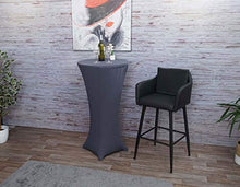 Mendler Sgabello Bar Lounge HWC-H93 con poggiapiedi 105x54x53cm - Ecopelle Nero