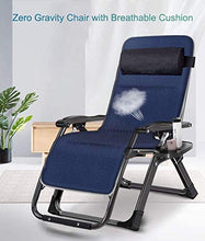 FAGavin. Sdraio da Spiaggia Zero Gravity Chaise, Patio Lounger Sedia, Pieghevole Sedia da Giardino Reclinabile Regolabile con Supporto di Tazza, con Sdraio Traspirante Cuscini Pieghevole