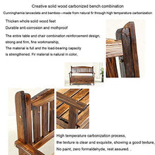 GaoF Panca portaoggetti in Legno massello anticorrosivo carbonizzato per Esterni, Grande Scatola da Ponte nel Cortile del Giardino con Schienale, mobili da Giardino, sedili del Portico, deposito di
