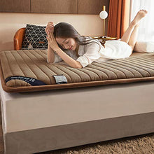 QXTT Materasso Letto Futon Matrimoniale E Singolo Pieghevole E Arrotolabile Materassi da Terra Alto Futon Trapuntato Salvaspazio per Campeggio Balconi Picnic,Grey-150 * 200cm