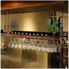 MFLASMF Shelf Wine Glass Holder, Wine Glass Holder, Champagne Glass Holder, Glassware Holder, Rack,Upside Down Wine Glass Holder (Color : Brown, Size : 60cm*30)