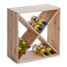 Zeller 13170 Portabottiglie di Vino, Legno, Beige, 52x25x52 cm, plastica