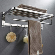 AINIYF Bagno Bagno Doccia Mensola Organizzatore Parete Punch Libero Pieghevole Acciaio Inox 304 portasciugamani, 2 Metodi di Installazione (Dimensioni: 600x230x180mm)