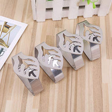 ZJL220 4Pcs Leaf Design Tovaglia in Acciaio Inox Tovaglia Morsetti a Clip Supporto per Feste per Matrimoni Strumenti da Picnic