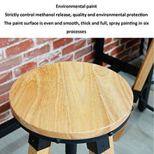 Sedia Con Sgabello Alto Regolabile, Sgabelli Da Bar Nordici in Legno Massello Le Sedie Da Bar Per Il Tempo Libero A Casa Possono Essere Utilizzate in Armadietti Da Cucina, Ristoranti,Wood color