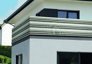 Floraworld 017257 Privacy/Balcone Travestimento Comfort, Grigio Chiaro/Antracite/Bianco, 300 x 7 x 90 cm