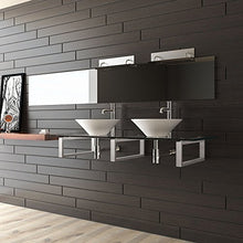 Lavandino in ceramica e vetro trasparente, Alpenberger, serie 100, in vetro, vetro trasparente, lavabo, per il vostro esclusivo bagno, doppio lavabo, lavabo, in ceramica