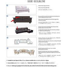 HYSENM fodera per divano 1/2/3/4 posti fodera per divano motivo floreale elasticizzato morbido elasticizzato, 4 posti 235-300cm Fiore Ondeggiante