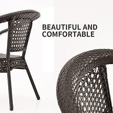 Set di Mobili da Giardino per Esterni, 5 Pezzi Sedia da Giardino in Rattan Set Componibile in Vimini Set di Conversazioni da Prato Il Tavolo Perforato può Essere Dotato di Ombrellone