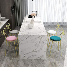 CMX-Barhocker Set di 2 sedie da Bar in Velluto, Sgabello da Bar Dorato, Sgabello da Cucina Alto, Sgabello Moderno, sgabelli da Bar in Metallo con Schienale, sedie da Pranzo per la Colazione