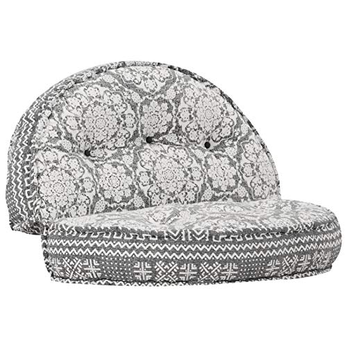 Tidyard Pouf Divano in Tessuto Grigio Chiaro/Indaco 100x20 cm,Divano Cameretta,Divano Camera da Letto,Chiase Longhe Tessuto,Divanetto Camera da Letto Tessuto 100x20 cm
