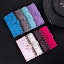 Robinsoni Cover Compatibile con Samsung Galaxy J3 2016 Case Scintillare Glitters Lucido PortaLibro Custodia Retro 3D Ciliegia & Gatto Stampato Pelle PU Libretto Cover Flip Farfalla Caso, Blu