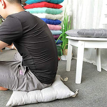 Morbuy Cuscini per Sedia Piazza, 100% Cotone Spessa Comoda Seduta Traspirante Cuscino per Pavimento per Interno ed Esterno mobili e Arredamento da Giardino (40 * 40,Grigio)