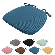 SWECOMZE 2 cuscini per sedia, 43 x 41 x 35 cm, cuscino per sedia, cuscino per sedia, con nastri, sedia da giardino (blu)