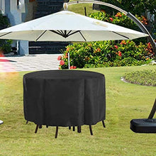 Copertura Tavolo Esterno Rotondo Coperture Tavoli Giardino Telo Protettivo, Impermeabile Antivento 210D Oxford Copertura per Mobili Giardino Tavolo Giardino,185 * 110CM