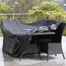 RICHELE Copertura Protettive per Mobili da Giardino 420D Oxford Poliestere Rettangolare Copertura per Tavolo e Sedie da Esterni (170x94x70cm)
