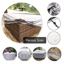 Copertura Mobili Giardino, Coperture per Tavolo Impermeabile Rettangolare Poliestere Anti-UV, Teloni per Divano da Esterno Sedia Copri Protettiva, Silver, Antivento/Pioggia,210 * 140 * 80cm