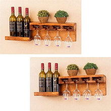 Classico Wall Mount Ecofriendly legno di pino bottiglia di vino della mensola del supporto del calice del vino Holder pensili 10 Wine Glass ripiano impianto galleggiante Mensole Organizzatore del cont