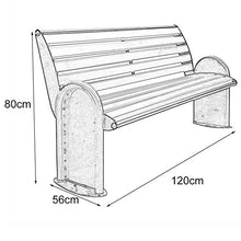 Outdoor furniture Panchina da Giardino panchina da Esterno, Panche da Salotto in Metallo Resistenti alla ruggine, Sedile a doghe in Legno massello anticorrosivo Resistente alle intemperie