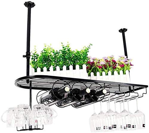 KDMB Mensole Galleggianti Calice Portabicchieri Creativo Portabicchieri Capovolto Appendiabiti Bar Bar Appeso Bicchiere di Vino Rosso Portaoggetti (Dimensioni: 100 cm)