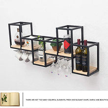 JHGJBJ Vetro di Vino cremagliera in Legno Massiccio in Ferro battuto a Parete Vino Rack Cabinet Vino Vino impiccagione e la visualizzazione del Vino cremagliera Creativa