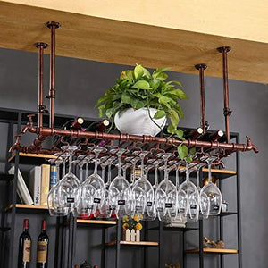 MRJG - Portabottiglie creativo da appendere per vino, creativa per casa, bar, studio, hotel, ecc. (marrone) (dimensioni: 120 x 30 cm)
