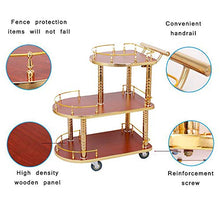 Guoyajf Servendo Carrello,Bar Carrello - Carrello del Carrello della Cucina Legno Massello E Acciaio Inossidabile Carrello di Stoccaggio di Utilità Pesante per Il Bagno della Dispensa della Cucina