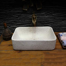 JPOYT-O Lavatoio Camera da Bagno in Ceramica, Piazza Retro lavabo Art Bacino Moderno del contatore del Bacino