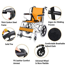 Sedia A Rotelle A Propulsione Automatica Pieghevole per Sedia A Rotelle - Sedia A Rotelle Semovente Pieghevole Leggera, Sedia Leggera Portatile, Alluminio A