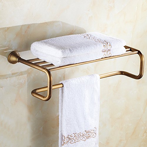 MBYW Portasciugamani Moderno Portasciugamani Elegante per Il Bagno di Moda Scaldasalviette in Rame_European Vintage Portasalviette Portasciugamani Asciugamano Appeso Asta Appendiabiti Doppio Supporto