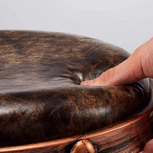 GYPPG Sgabello da Manicure Industriale retrò Nordico, Sgabello da Pranzo in Pelle PU Girevole a 360 ° Sgabello da Salone di Bellezza Manicure Negozio di Barbiere Sgabello da Bar Sedia Mo