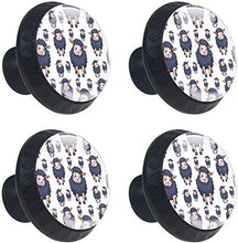 Modello di pecore carino fattoria viola Pomelli per Porta Set di 4 Pomelli per Mobili Manopole per Cassetti Cucina Armadio Vetro