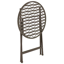[en.casa] Set da Bistrot Composto di 1 Tavolo Rotondo e 2 Sedie con Elementi Decorativi Set Mobili Pieghevoli da Giardino/Balcone/Pub/Bar - Verde