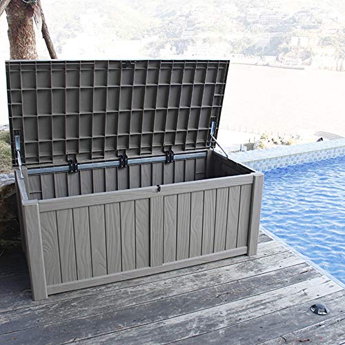 XLLLL Cassapanca da Esterno Contenitore Impilabile in Plastica Capannone Giardino Deposito Banco Impermeabile Cuscino Ideale per Terrazza Patio Scatola