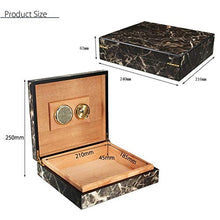 Umidificatori di sigari - Custodie for sigari Custodie for sigari da 20 pezzi Custodie for sigari con umidificatore, igrometro Dimensioni: 240x216x63mm Cedro spagnolo contenitore di immagazzinaggio