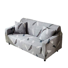 Copridivano Elasticizzato 1/2/3/4 posti, Fodera per Divano Antiscivolo con Elastico, Stampa Floreale(Feather, Copridivano 3 posti 71-90In)