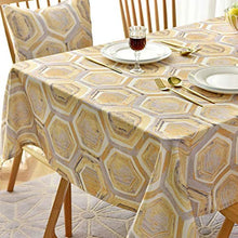 WSJIABIN Tovaglia per Decorazioni per la casa Tavolo da Pranzo Europeo Soggiorno tavolino Tessuto Giallo Tessuto Geometrico Copertura tovaglia Impermeabile tovaglia