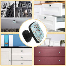 Fiori ornamentali tribali nativi americani Pomelli per Porta Set di 4 Pomelli per Mobili Manopole per Cassetti Cucina Armadio Vetro