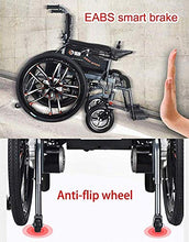 Accessori per la casa Sedia a rotelle elettrica per disabili per servizio pesante Sedia a rotelle elettrica pieghevole e leggera Sedia a rotelle a 360 gradi Joystick Larghezza sedile 46 cm Capacità