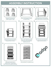 ADGO Armadio con 4 cassetti, in rattan, per camera da letto, armadio, in plastica, 38 x 45 x 90 cm, colore: bianco