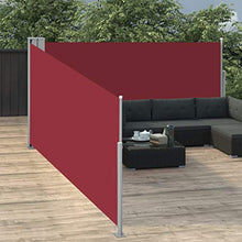 vidaXL - Tenda da sole laterale estensibile, 120 x 1000 cm, colore: Rosso